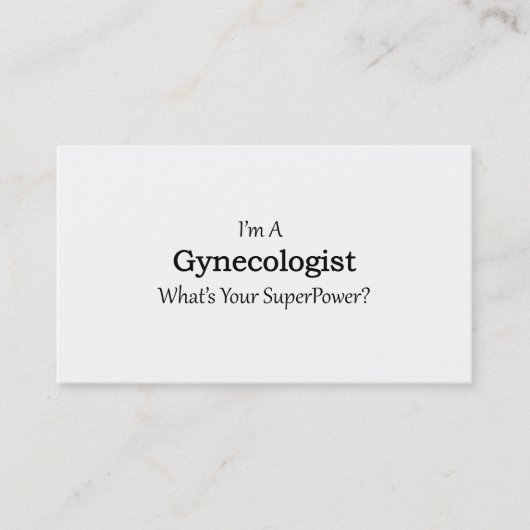 Gynäkologe Visitenkarte (Vorderseite)