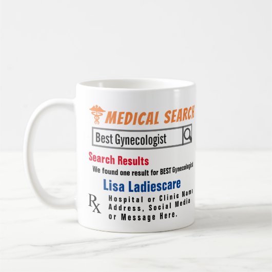 Gynäkologin Funny Search Gift Tasse (Links)