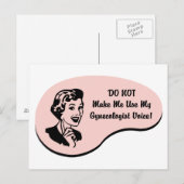 Gynäkologin Voice Postkarte (Vorne/Hinten)