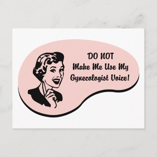 Gynäkologin Voice Postkarte (Vorderseite)