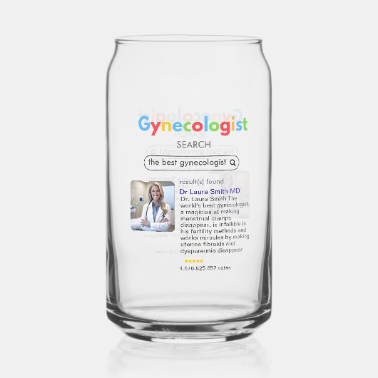 Gynecologist Google TEXT INTERNET Dosenglas (Vorderseite)