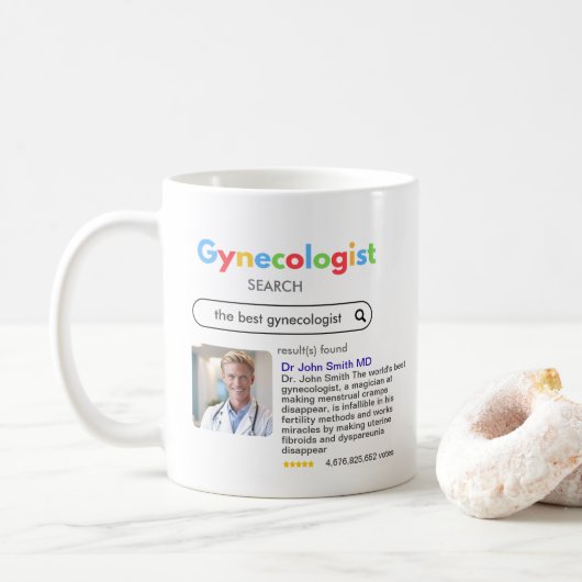 GYNECOLOGIST obstetrician doctor antistress search Kaffeetasse (Mit Donut)