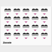 Gynephilia Pride Flag Herz-Aufkleber (Blatt)