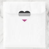 Gynephilia Pride Flag Herz-Aufkleber (Tasche)
