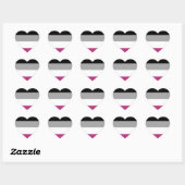 Gynephilia Pride Flag Herz-Aufkleber (Blatt)