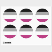 Gynephilia Pride Flag Runder Aufkleber (Blatt)