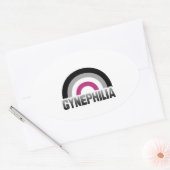 Gynephilia Pride Ovaler Aufkleber (Umschlag)