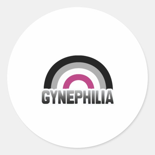 Gynephilia Pride Runder Aufkleber (Vorderseite)