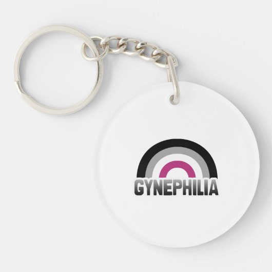 Gynephilia Pride Schlüsselanhänger (Vorderseite)