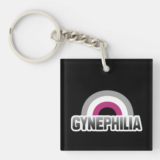 Gynephilia Pride Schlüsselanhänger (Vorderseite)