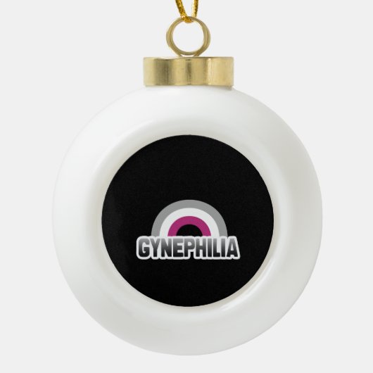 Gynephilia Stolz Keramik Kugel-Ornament (Vorderseite)