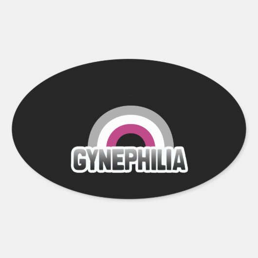 Gynephilia Stolz Ovaler Aufkleber (Vorderseite)