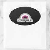 Gynephilia Stolz Ovaler Aufkleber (Tasche)