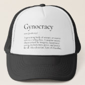 Gynocracy Definitions-lustiger Feminist Truckerkappe (Vorderseite)