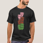 Gynosexual Flag Pile Pride Lgbtq Pandas Gynosexual T-Shirt (Vorderseite)