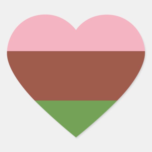 Gynosexual Pride Flag Herz-Aufkleber (Vorderseite)