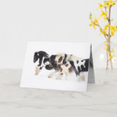 Gyosy Pferde Lauf in der Grußkarte des Schneepferd Karte (Gelbe Blume)