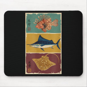 Gyotaku Japanischer Fischdruck Traditionelle Kunst Mousepad