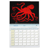 Gyotaku Octopus - großer Kalender (Feb 2027)