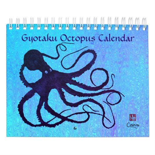 Gyotaku Octopus - Kleiner Kalender (Titelbild)