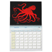Gyotaku Octopus - Mittelkalender Kalender (Feb 2027)