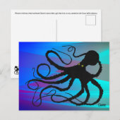 Gyotaku Octopus - Postkarte (Vorne/Hinten)