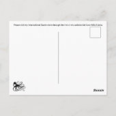 Gyotaku Octopus - Postkarte (Rückseite)