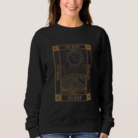 Gypsie Fortune Teller Psychic The Moon Tarot Card Sweatshirt (Vorderseite)