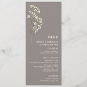 Gypsophila Amethyst Gipskraut Wedding Menu Menükarte (Vorderseite)