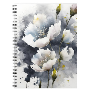 Gypsophila - Aquarellblumen Notizblock