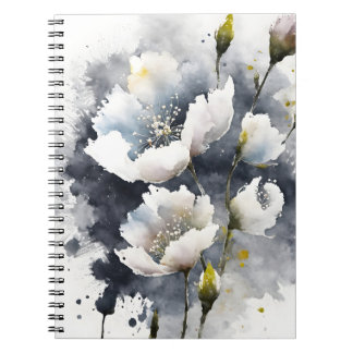 Gypsophila - Aquarellblumen Notizblock