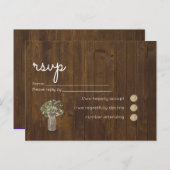 Gypsophila Babys Breath Simple Wedding RSVP Einladungspostkarte (Vorne/Hinten)