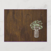 Gypsophila Babys Breath Simple Wedding RSVP Einladungspostkarte (Rückseite)