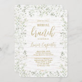 Gypsophila Brautparty Brunch Einladung (Vorne/Hinten)