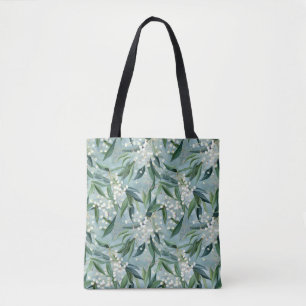 Gypsophila & Eukalyptus Leaf Multimedia-Druck Tasche