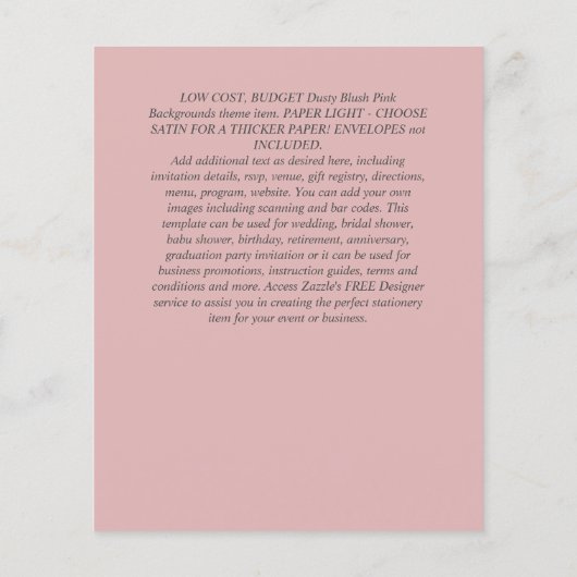 Gypsophila Mason Jar Modern Minimal WEDD Flyer (Hinten)