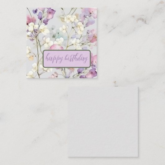 Gypsophila Mitteilungskarte (Vorne/Hinten)