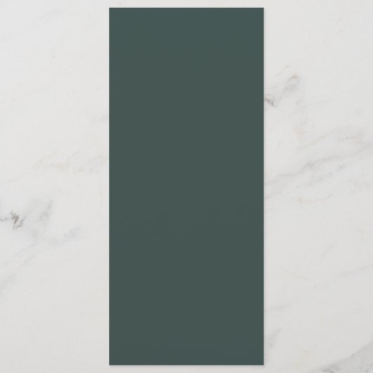 Gypsophila Peacock Green Wedding Menükarte (Rückseite)