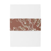 Gypsophila Terracotta Wedding Einladungsbanderole (Rückseitenbeispiel)