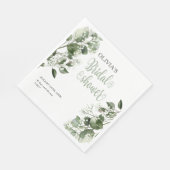 Gypsophila und Eukalyptus-Brautparty Serviette (Ecke)