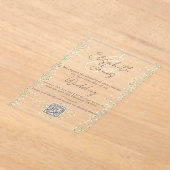 Gypsophila Watercolor Floral Rustic & Boho Wedding Acryleinladungen (Ablage )