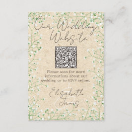 Gypsophila Watercolor Floral Unsere Website zur Ho Begleitkarte