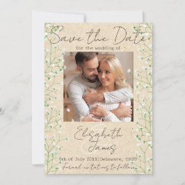 Gypsophila Watercolor Niedliche Blumenzwiebelhochz Save The Date
