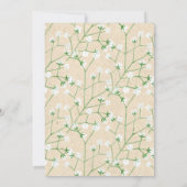 Gypsophila Watercolor Niedliche Blumenzwiebelhochz Save The Date (Rückseite)