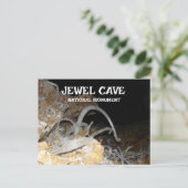 Gypsum-Blume, Jewel Cave National Monument, SD Postkarte (Stehend Vorderseite)