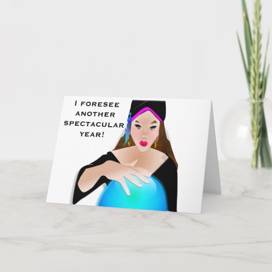 Gypsy Birthday Card -Fortune Teller Karte (Vorderseite)