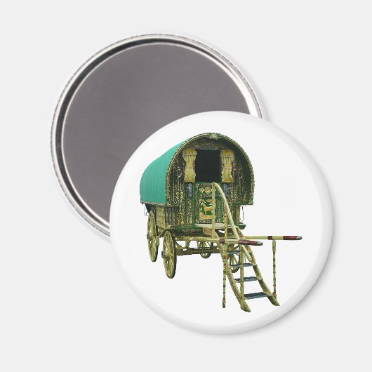 Gypsy bowtop caravan magnet (Vorderseite/Rückseite)