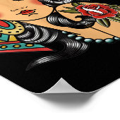 Gypsy Lady Head Fortune Teller American Traditiona Poster (Ecke)