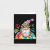 Gypsy Santa Claus Hipe Tie Dye Groovy Christmas Karte (Vorderseite)