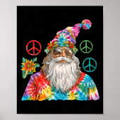 Gypsy Santa Claus Hipe Tie Dye Groovy Christmas Poster (Vorne)